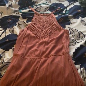 Lace halter flowy dress